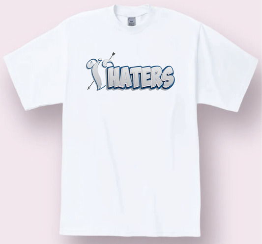 HATERS - T-SHIRT - WHITE / BLUE / GREY