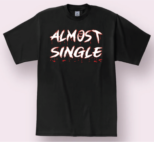 ALMOST SINGLE T-SHIRT - BLACK / WHITE / RED