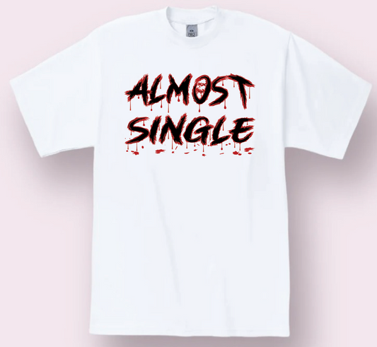 ALMOST SINGLE T-SHIRT - WHITE / BLACK / RED