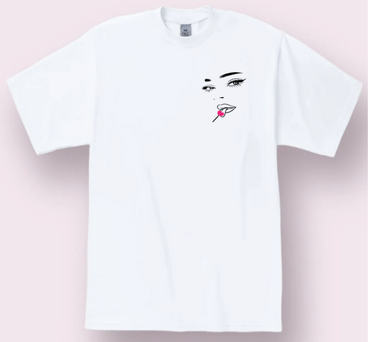 SHE'S A SUCKER FOR ME T-SHIRT WHITE/ PINK/ BLACK