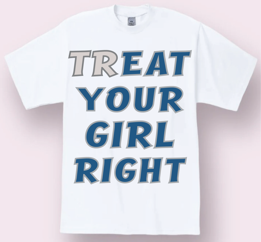 TR/EAT YOUR GIRL RIGHT - T-SHIRT - WHITE / RED